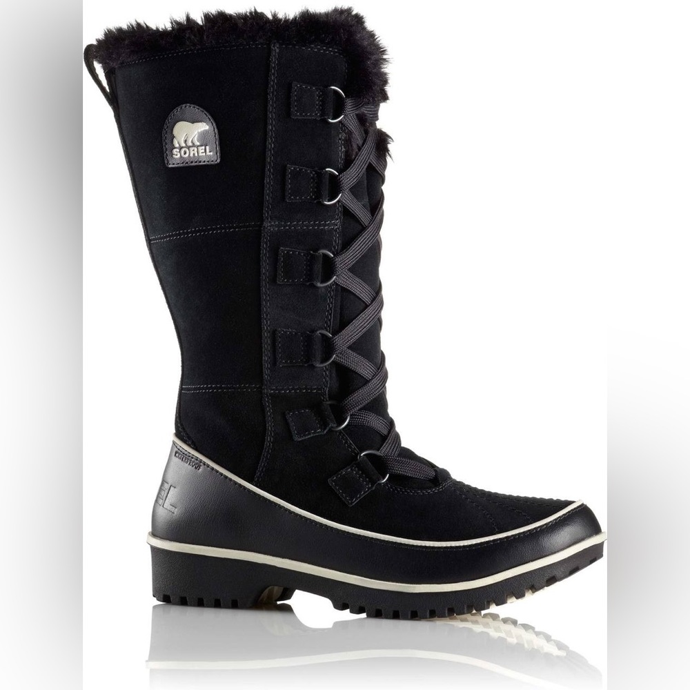 SOREL WOMEN'S TIVOLI HIGH winter  black  boots 8.5
